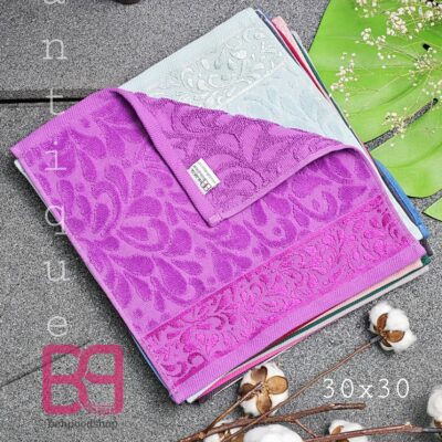 دستمال مخمل انتیک بهباف اذر 30در30 سانت