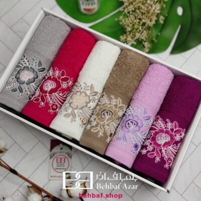 حوله دستی قیطان دوزی بهباف اذر 40در80 سانتی متر