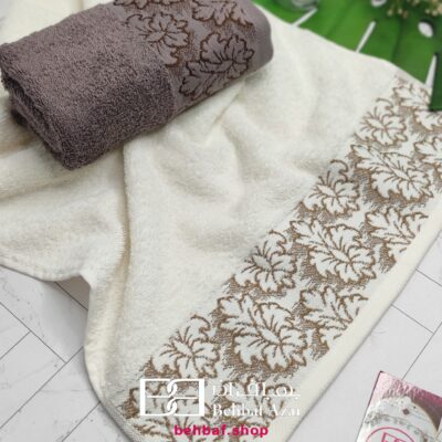 حوله دستی طرح پتوس بهباف اذر 40در80 سانت